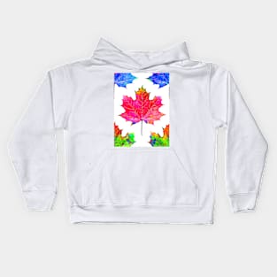 Cartoon Maple Leaves Kids Hoodie